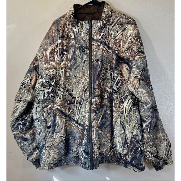 Cabela's Mossy Oak Duck Blind Camo Hunting Insulated Jacket Men's 3XL - Picture 1 of 9